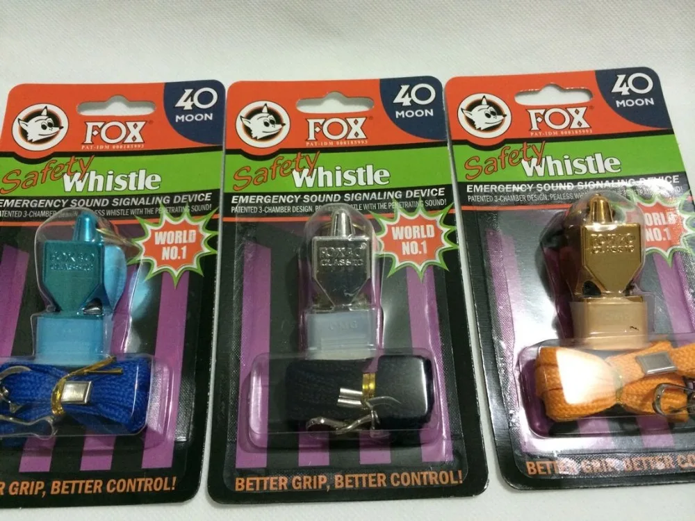 shipping12pcs/лот E-PLATING красочные Fox 40 свисток с CMG мундштук и ремешок не дадут в блистерной упаковки