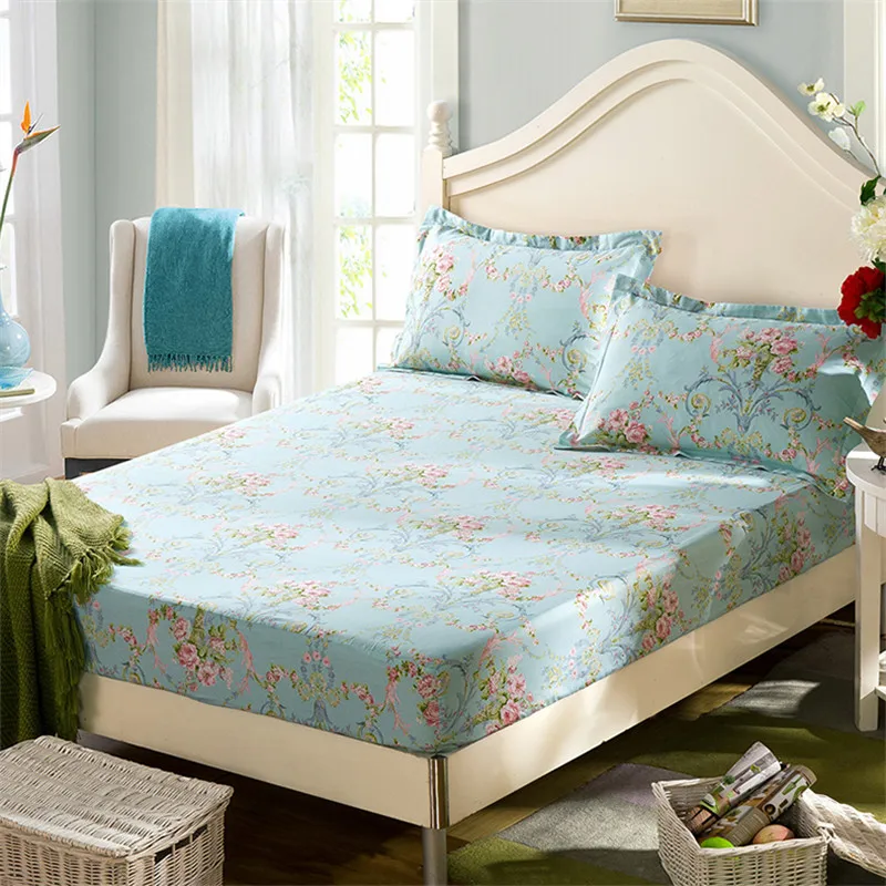 Simple and stylish red printing prints 100% cotton 3Pcs fitted sheet pillowcase super soft home textiles 150x200cm size bedding | Дом и сад
