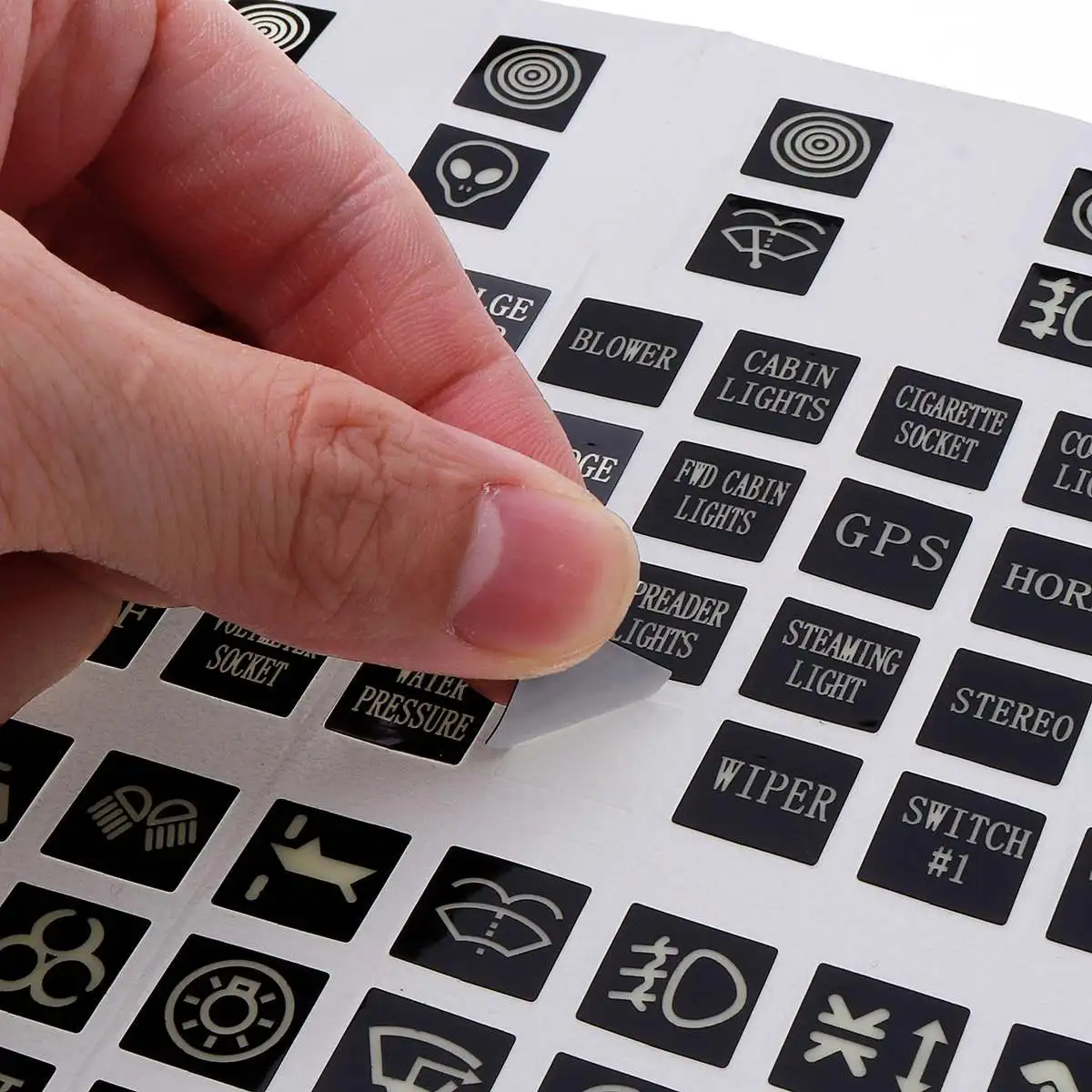 Night Glow Rocker Switch Label Decal Circuit Panel Sticker Car Marine Boat Truck Night Glow Rocker Switch Label Decal Circuit Panel Sticker Car Marine Boat Truck