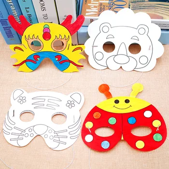 

Toys for Children Crafts Kids DIY Graffiti Blank Mask Art Materials Learning Education Toys Montessori Teaching Aids Toy