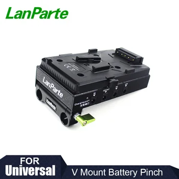 Best Lanparte V-mount Battery Pinch Plate With Multiple Power Output DC D-tap USB Port For DSLR Camera