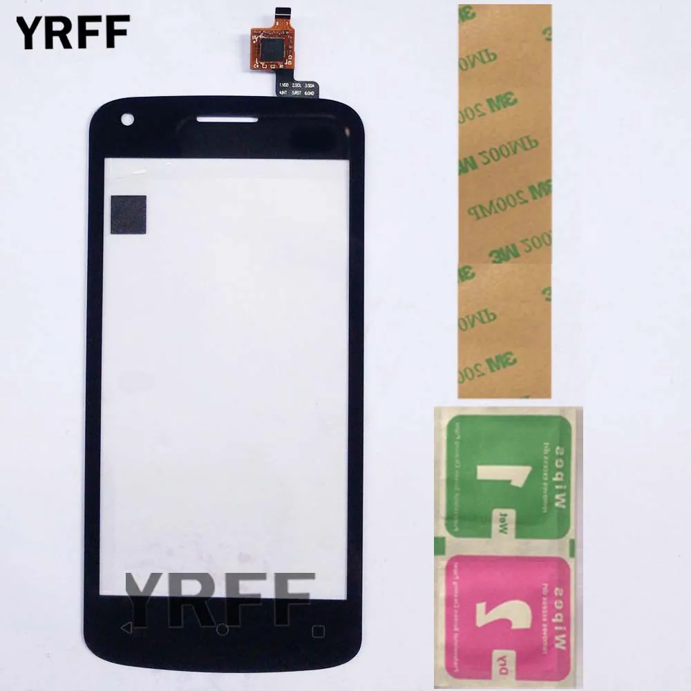 

4.5'' Touch Screen Glass For Fly Nimbus 14 FS456 FS 456 Touch Screen Digitizer Panel Front Glass Sensor 3M Glue Adhesive Wipes