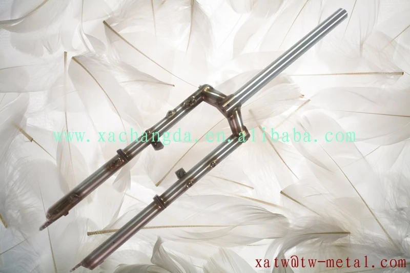 

titanium mtb bike fork keep original welding color