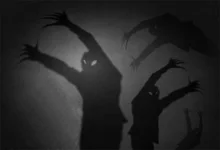 

Laeacco Ghost Shadow Halloween Party Portrait Scene Photographic Backgrounds Customized Photography Backdrops For Photo Studio