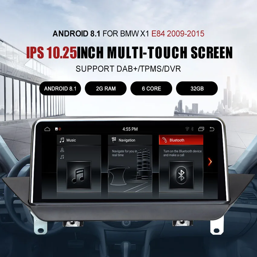 Excellent KANOR PX6 Six Core Android 8.1 Car GPS Navigation for BMW X1 E84 2009 2010 2012 2013 2014 2015 With Wifi dvd multimedia 2