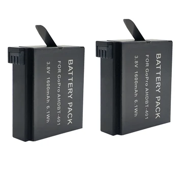 

2Pcs Go pro Hero4 battery AHDBT-401 for Gopro Hero 4 AHDBT 401 ahdbt401 1600mAh bateria for GoPro 4 Action Camera Accessories