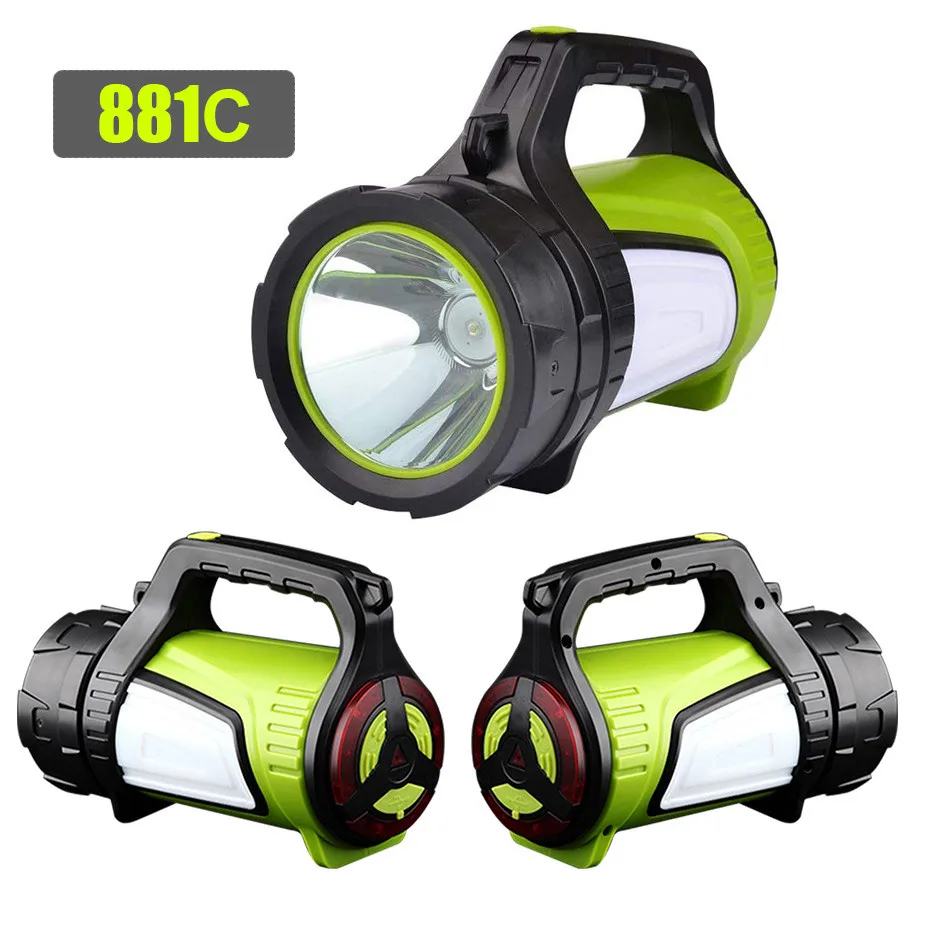 Linterna LED con reflector portátil recargable USB 20W batería incorporada de 6000mAh reflector mul