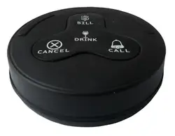 Беспроводная кнопка вызова системы Ycall с 20 шт K-H4-Black/черный Мода 100% водонепроницаемый 4 клавиша