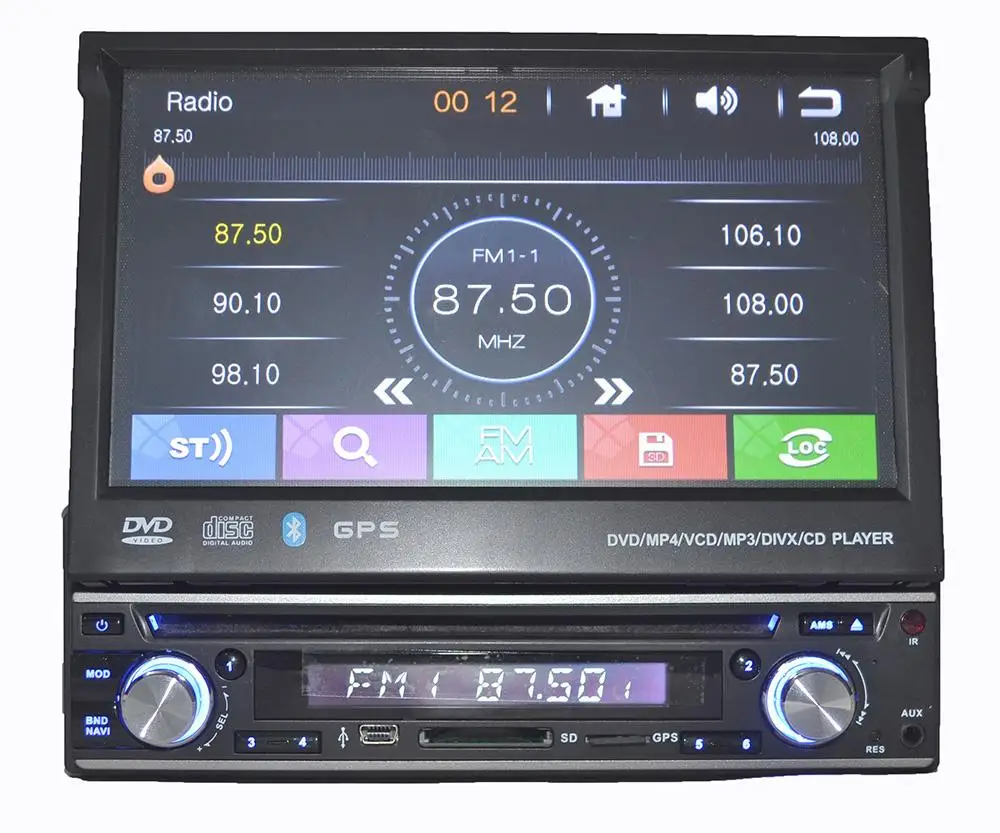 Clearance universal 1 Din 7" Car DVD GPS player with audio Radio stereo,USB/SD,BT,free map,rear view camera,Manually retractable screen 26 Clearance universal 1 Din 7" Car DVD GPS player with audio Radio stereo,USB/SD,BT,free map,rear view camera,Manually retractable screen 26