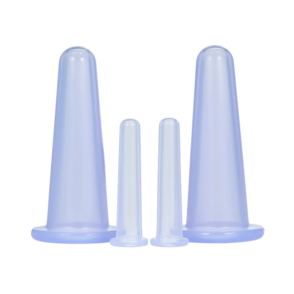 

4Pcs/Set Silicone Body Massage Cupping Cup Anti Cellulite Vacuum Cupping Device Random Colors Health Care Treatment