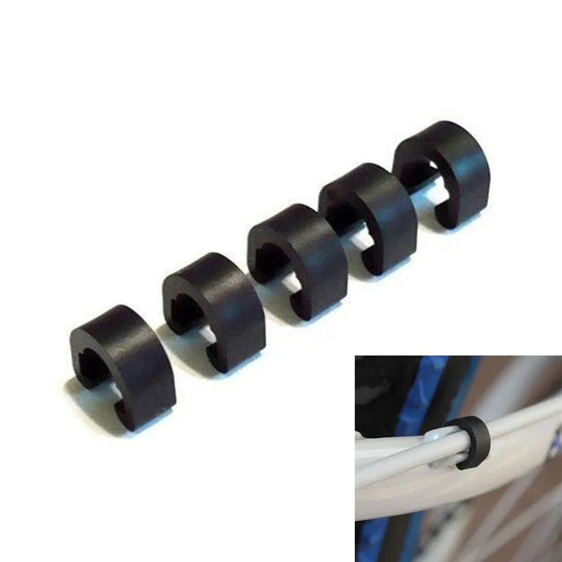 10pcs Bicycle Brake Cable C Buckle Disc Brake Cable Pipe Line Clip Accessories G