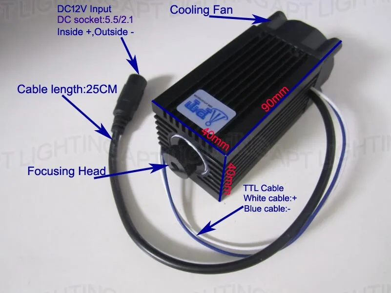 DIY ЧПУ 2300 МВт/2,3 Вт 445nm 450nm фокус синий лазерный модуль с ttl труба высокая Мощность лазерная гравировка отрегулировать Бесплатная источника