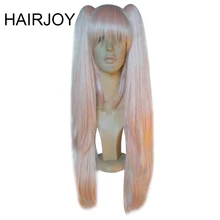 HAIRJOY синтетические волосы джунко эношима в Dangan Ronpa косплей парик прямые длинные двойные хвосты 5 цветов