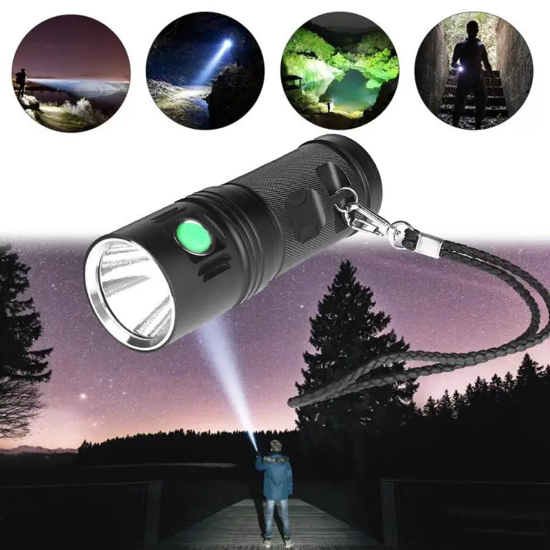 

Aluminum Alloy Waterproof USB Rechargeable 3500LM LED Flashlight Torch led lamp Using 3*18650 battery Outdoor Tools
