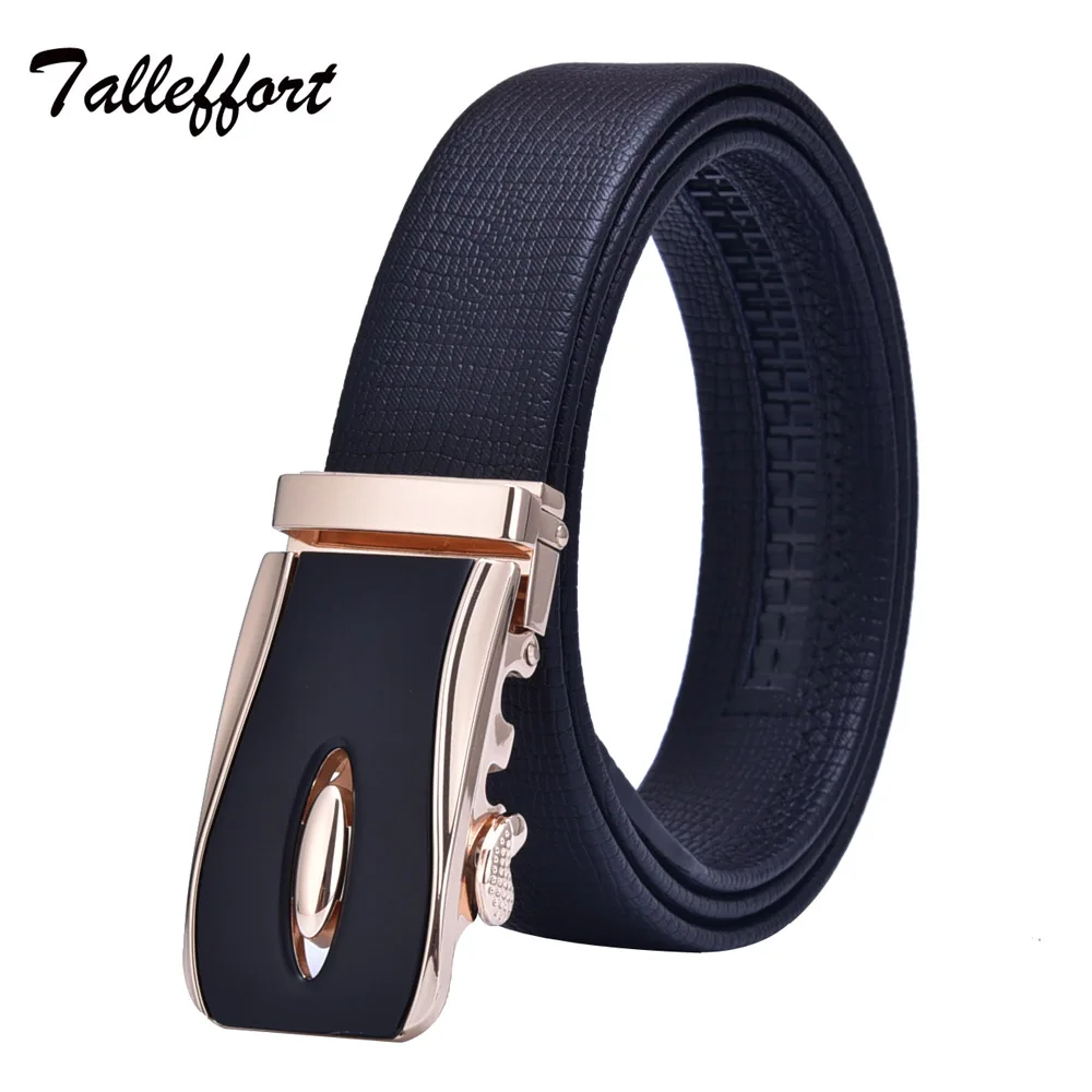 Talleffort High Quality Car Automatic Buckle Genuine Leather belt men designer belts mens belts