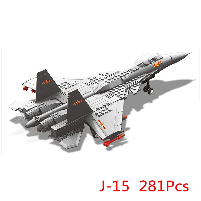 

J003 286Pcs Military Series Heavy Stealth Fighter Chengdu J-20 Model Building Kits Blocks Boy Assemble Toy