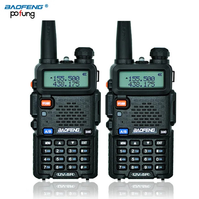 2pcs Baofeng uv5r CB radio VOX 10 Km VHF Walkie Talkie radio Two Way