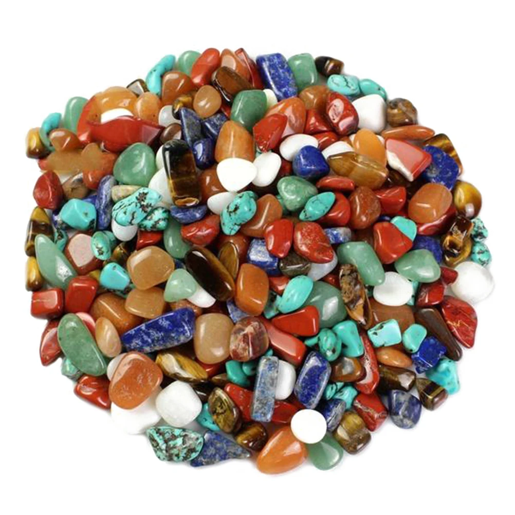 

WINOMO 1 Bag Crystal Quartz Yellow Agate Tigers Eye Turquoise Red Agate Aventurine Lapis Lazuli For Art Craft Projects Stones