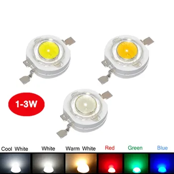 

50pcs/Lot Real Full Watt CREE 1W 3W High Power LED lamp Bulb Diodes SMD 110-120LM LEDs Chip For 3W - 18W Spot light Downlight