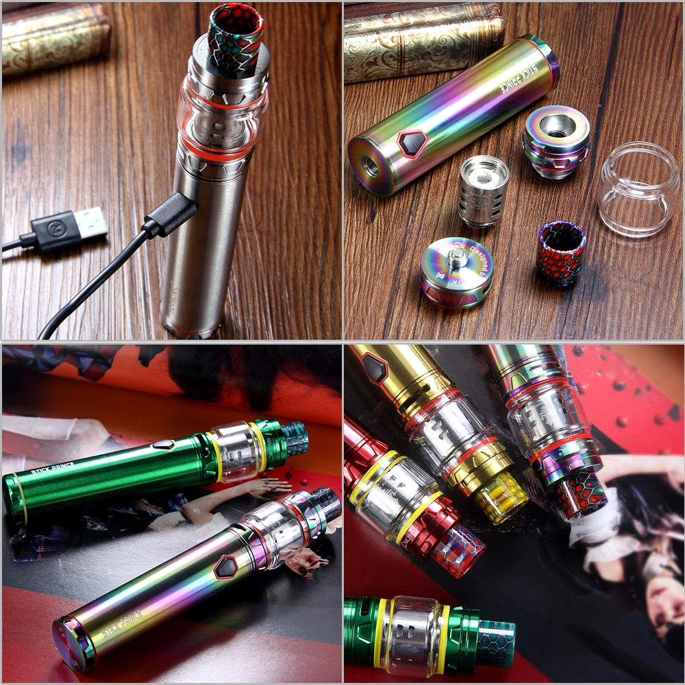 ¡En stock! Nuevos productos de humo con el príncipe kit con built-in 3000 mah batería de la batería y parte superior de 8 ml TFV12 Príncipe tanque del bolígrafo 22 kit - 3