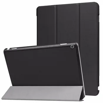 

For Huawei MediaPad M3 Lite 10 inch Custer Texture Horizontal Flip Leather Case with 3-folding Holder & Sleep / Wake-up
