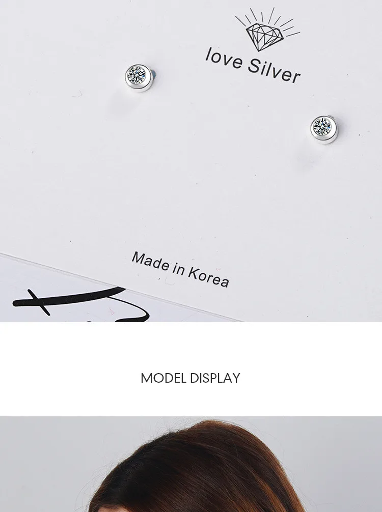 Japanese And Korean Style Simple Fashion Round 925 Sterling Silver Dream Catcher Feather Moon Crystal Creative Earrings SE661