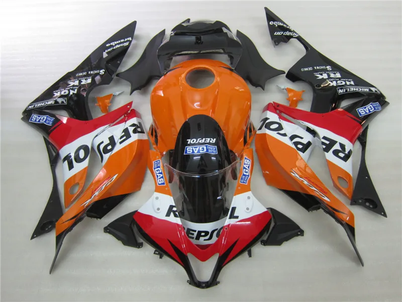 Литье под давлением 100% Новый обтекатель комплект для Honda CBR600RR 07 08 красный