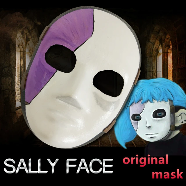 Adult Sally Face Wig and Mask Combo