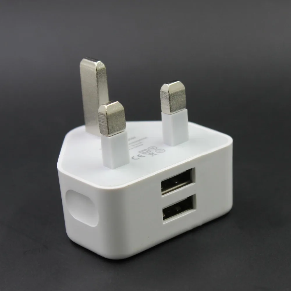 2.1A Dual USB UK Mains Wall 3 Pin Plug Charger For iPhone 7 Samsung HTC Phonein Mobile Phone