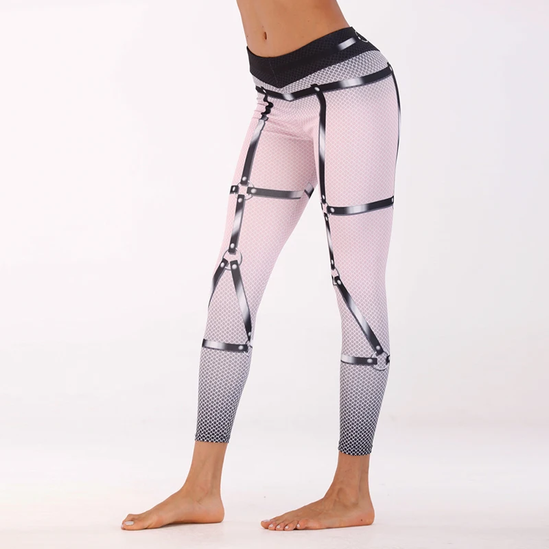 

Elastic Patchwork Yoga Pants High Waist Training Running Sports Leggings Push Up Energy Tights Hip Jegging Autumn Summer Women