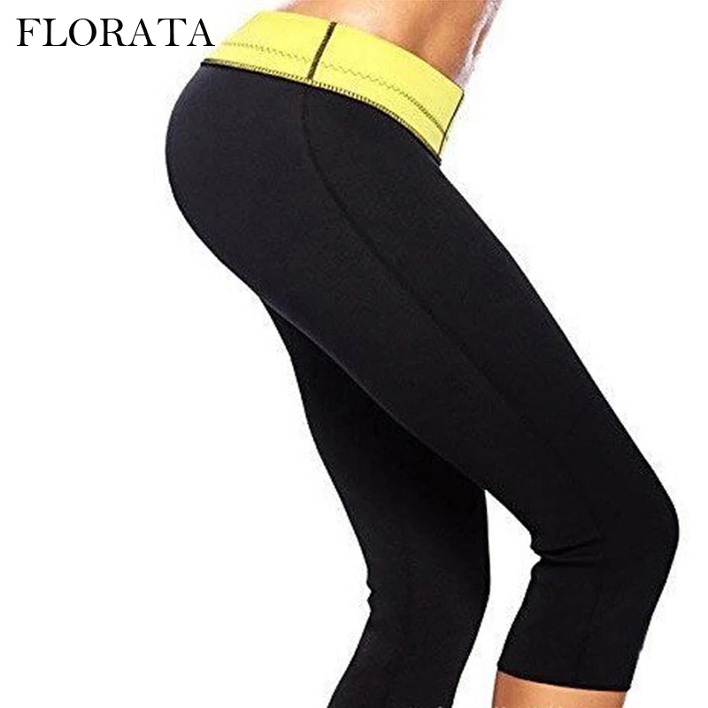 FLORATA Women Hot Body Shapers Pants S-3XL Black Control Panties Pant Stretch Neoprene Slimming Body Shaper