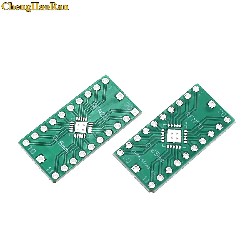 ChengHaoRan 5pcs QFN20 to DIP20 Adapter PIN Pitch 0.5 0.65mm PCB Board ...