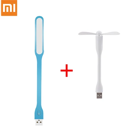 Xiaomi USB светильник Светодиодная лампа Xiaomi с USB для банка питания/Comupter портативный сияющий светодиодный светильник с переключателем управления - Цвет: LED Light Add Fan