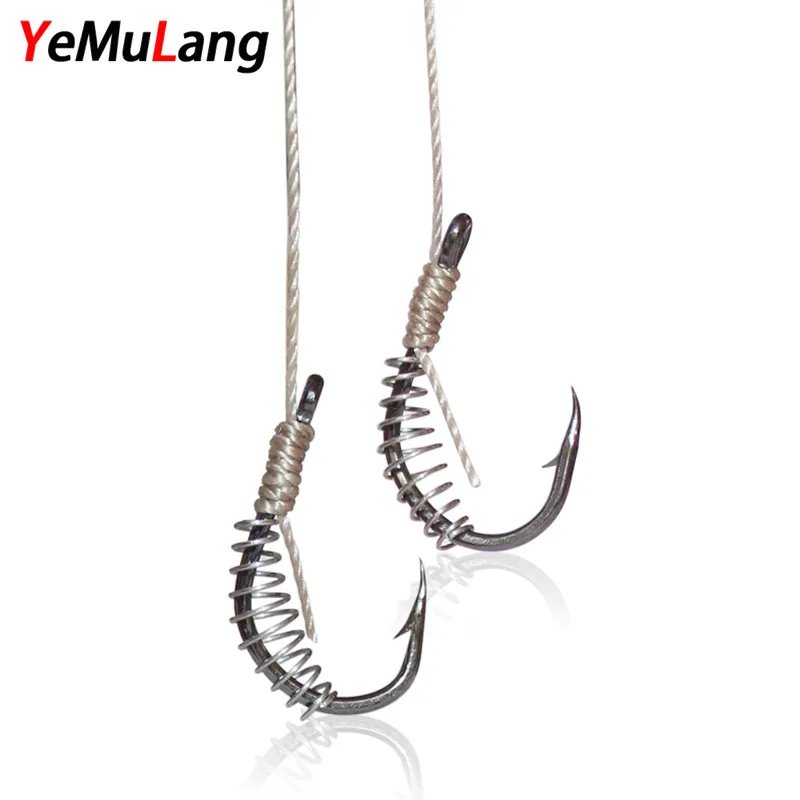 

YeMuLang 3#-15# High Carbon Steel Spring Fishing Hooks Barbed Fish Hook Single Fishhooks Swivel For Fishing Tackle Pesca