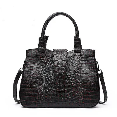 Женская сумка с акулой, женская сумка на плечо, женская брендовая сумка из натуральной кожи, женская сумка через плечо, сумка почтальона из крокодиловой кожи