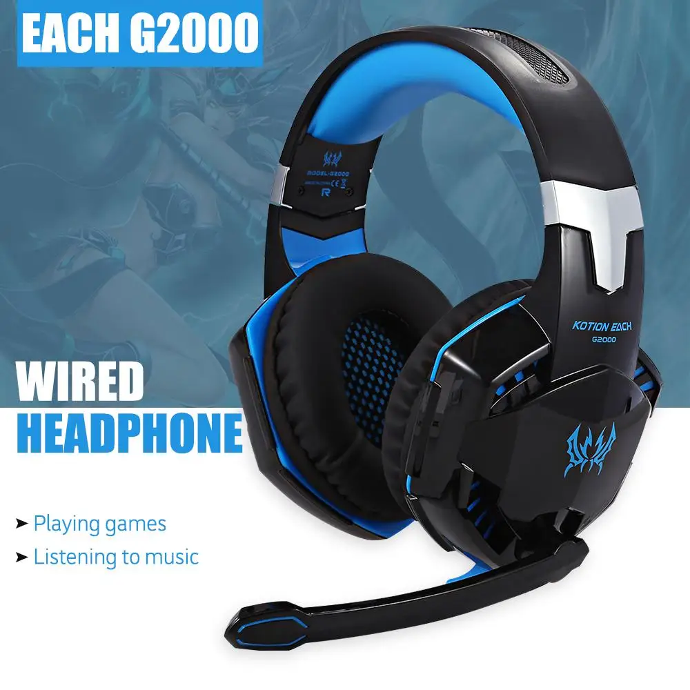 EACH G2000 Deep Bass Game Headphone Stereo Surrounded Over Ear Gaming