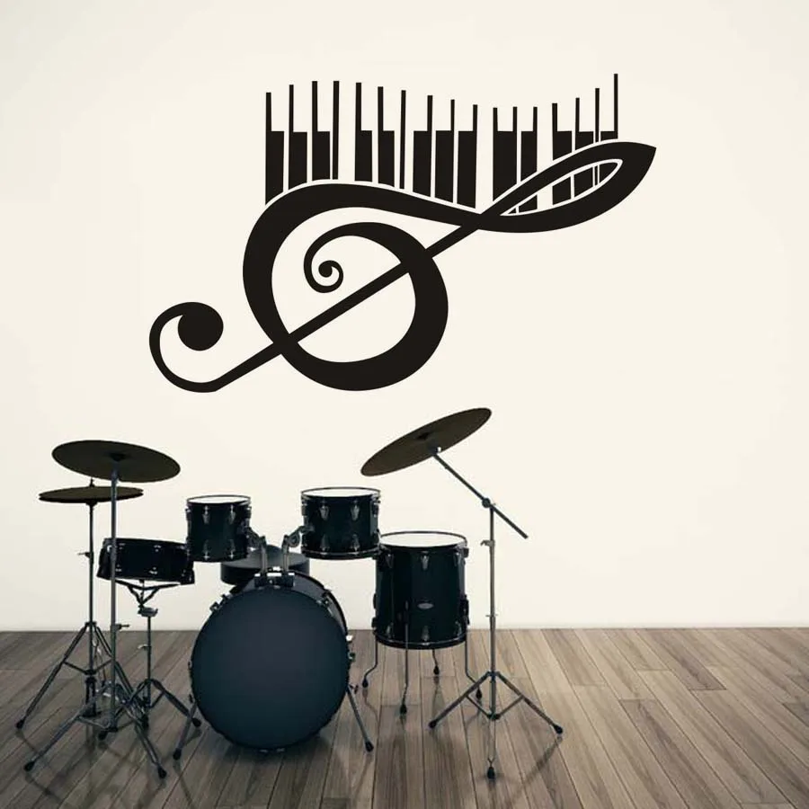 Musical Note Murals Piano Keys Wall Art Decals For Living Room Kids Home Decoration Self Adhesive Wallpaper PVC Sticker For Wall (3)