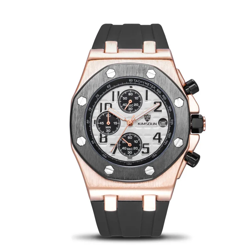KIMSDUN модные роскошные брендовые деловые мужские часы Relojes Hombre, все вспомогательные циферблаты, кварцевые часы для мужчин, спортивные мужские часы Relogio