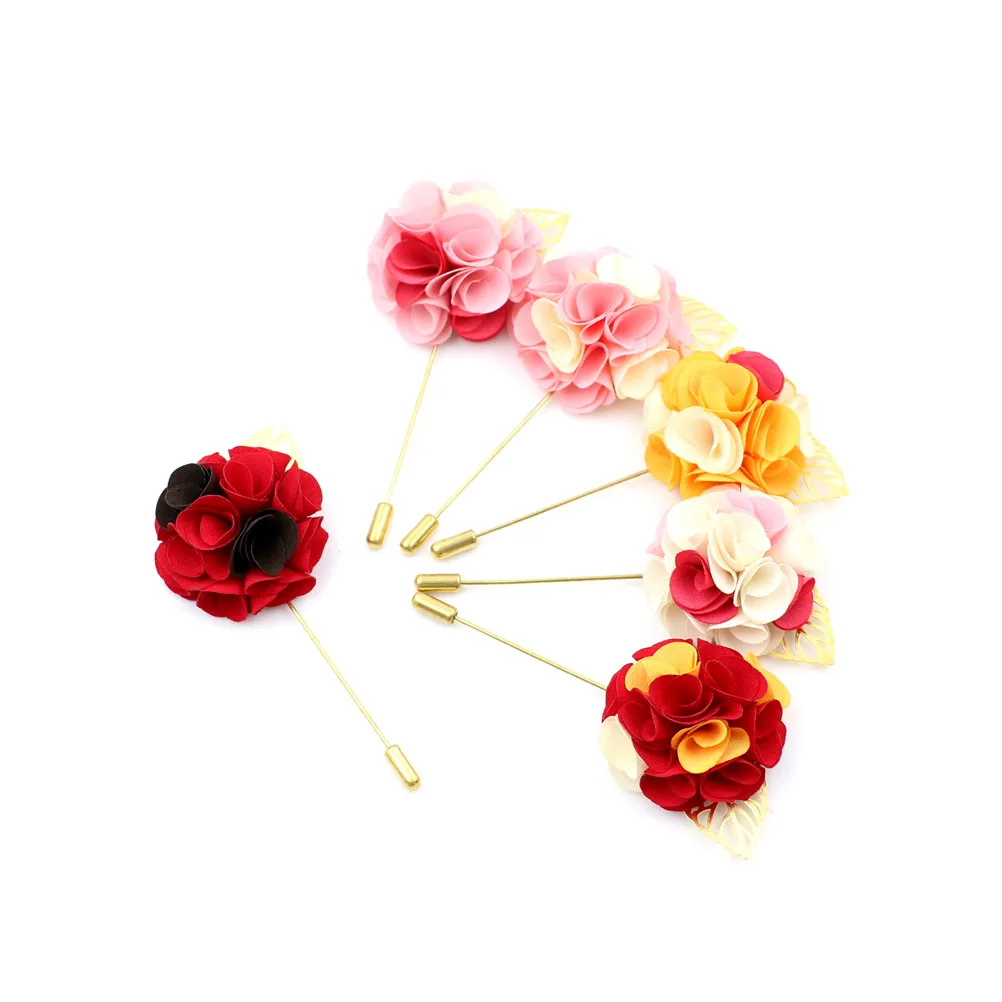 

1Pcs Camellia Flower Lapel Pin Brooch Handmade Handmade Flower Brooch Pin for Men Fashion Wedding Boutonniere