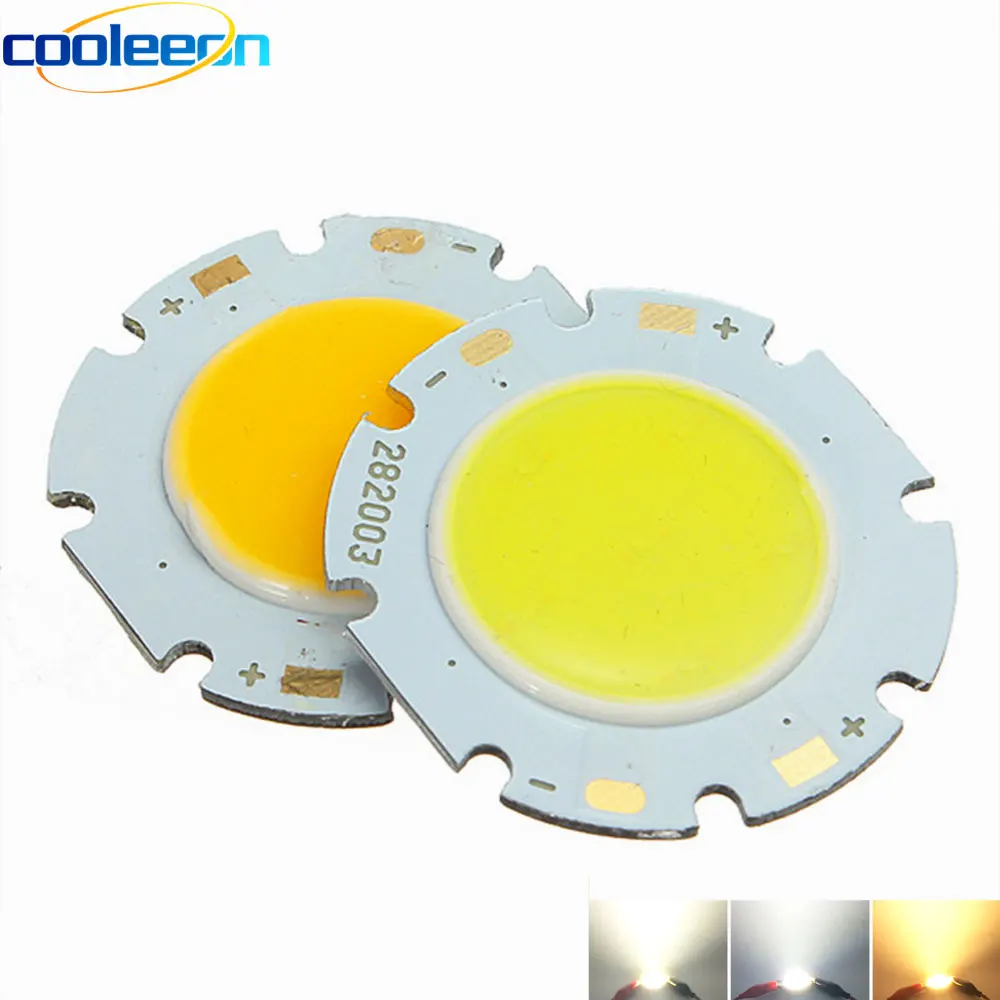 

20pcs Big Promotion 28mm Diameter Rounded Light COB LED 3W 5W 7W 10W 12W Lighting Source for Spotlights Down Lamps LED Bulb