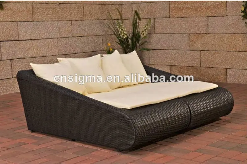 Elegant_design_outdoor_rattan_sun_lounger_double