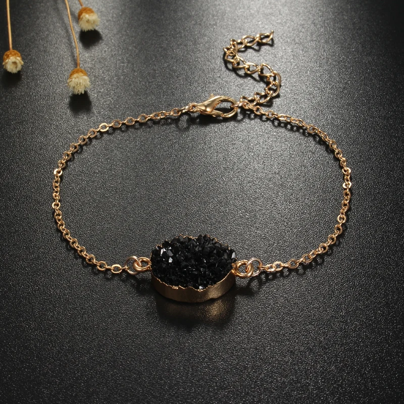 Dayoff 1 шт., Европейский женский ювелирный Круглый браслет, полимерная цепочка, браслеты-талисманы для женщин, ювелирные изделия, Золотые Браслеты B779