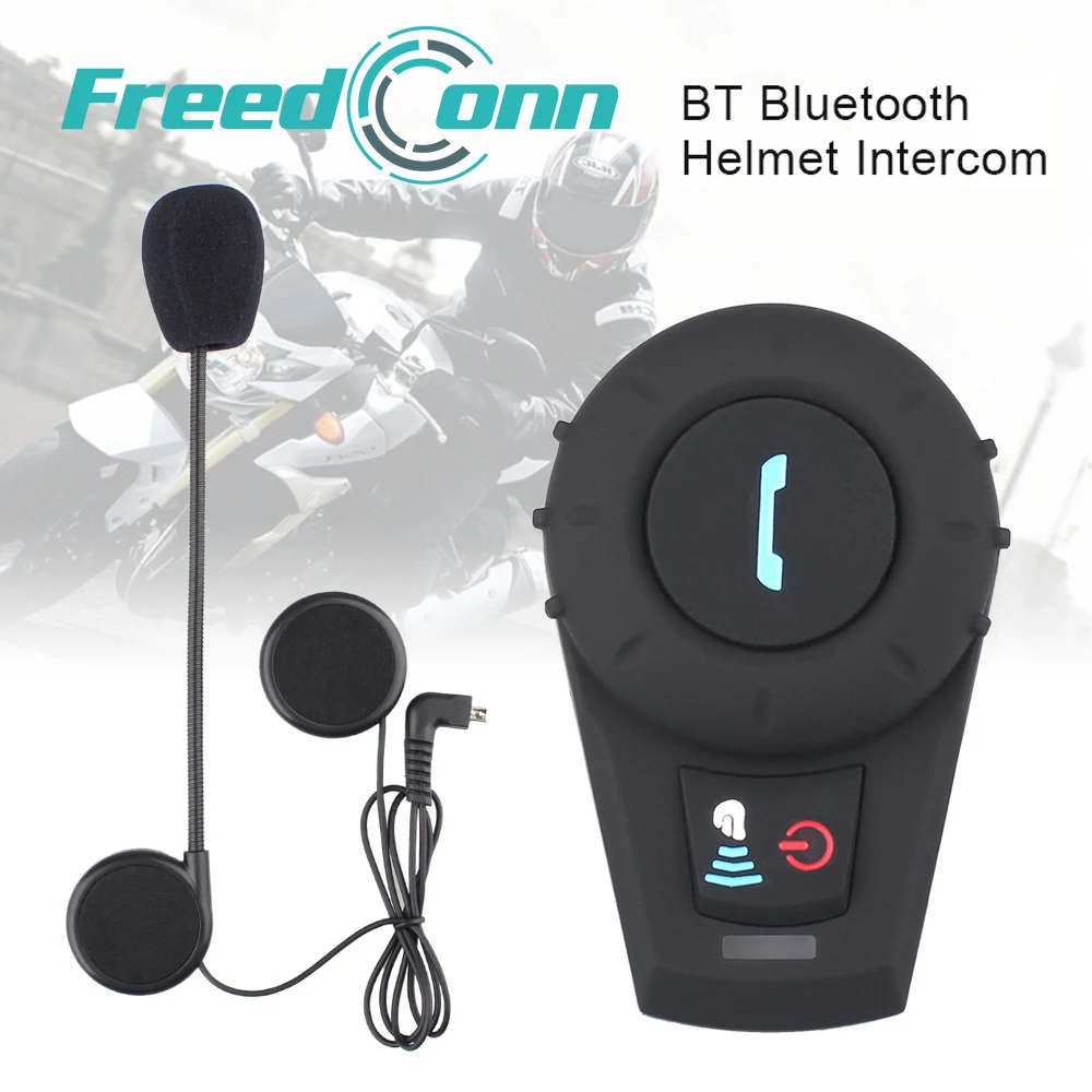 1 шт. FreedConn FDCVB мотоциклетный Bluetooth Интерком шлем BT переговорные гарнитуры Водонепроницаемый мото интеркоммуникатор