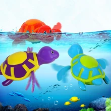 Baby Bath Toy Swim Turtle Chain Clockwork Bathing Toy Cute Bath Time Animals Great Fun Plastic Baby Toy