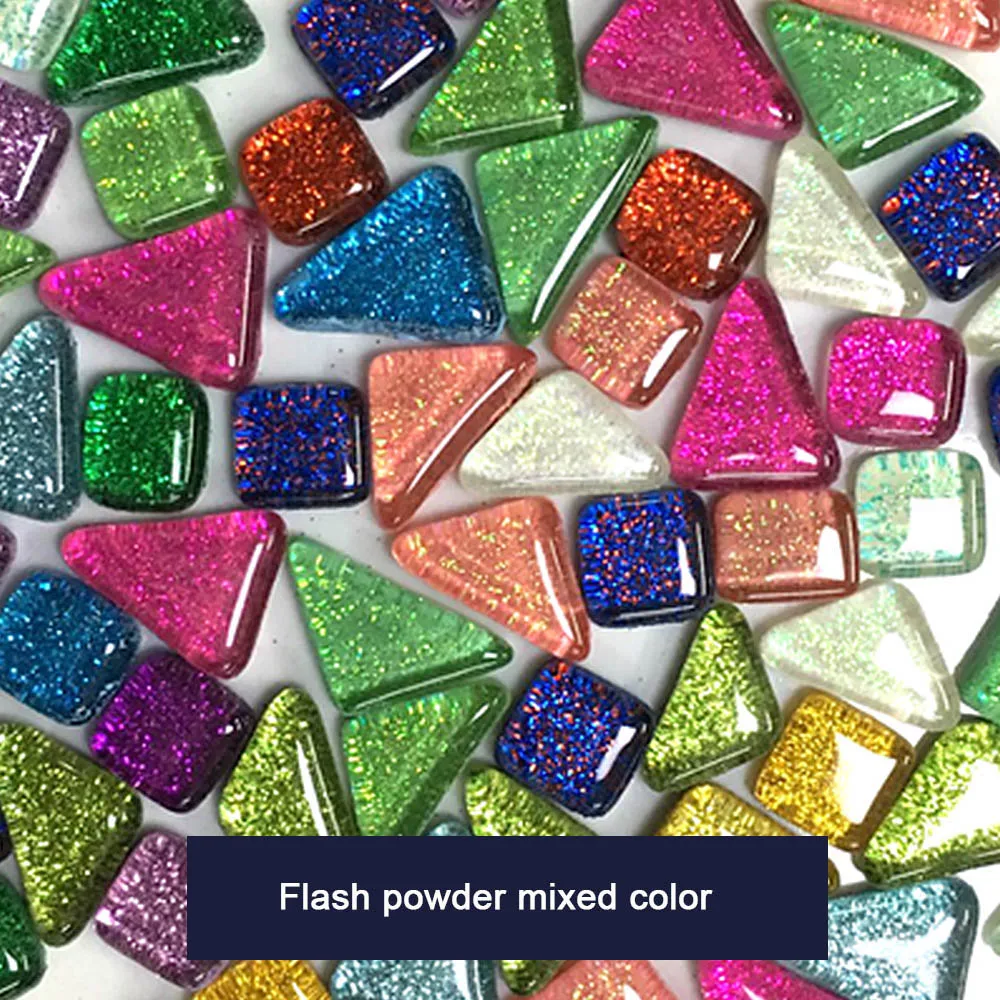 500 шт Смешанные Цвет квадратный Стекло мозаика Плитки штук Tessera для мозаики, делая «сделай сам» для дома крафт - Цвет: Random Color