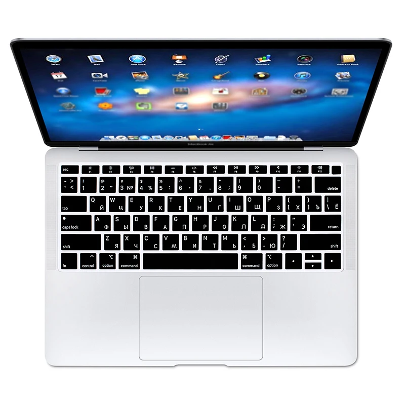 Русский язык для нового Apple MacBook Air 1" 13,3 дюймов Touch ID клавиатура чехол силиконовая клавиатура защитная кожа