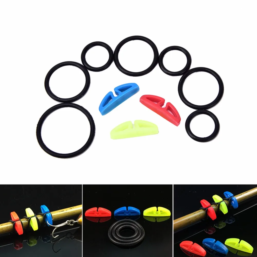 10 Pcs Adjustable Fishing Rod Easy Secure Hook Keepers Holder Lures Jig