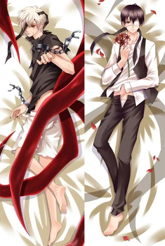 

Japanese Anime Otaku Dakimakura Tokyo Ghoul Ken Kaneki Hugging Body Pillow Case Cover Y51 decorative pillowcase