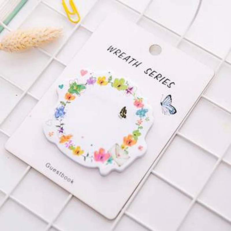 30 креативные канцелярские гирлянды Post it Notes удобные весенние цветы наклейки для