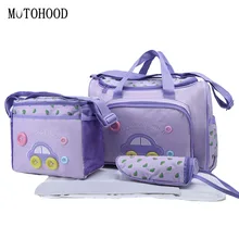 MOTOHOOD, 4 шт., милая сумка для подгузников для мам и мам, большая емкость, сумка для подгузников, сумка для ухода за ребенком